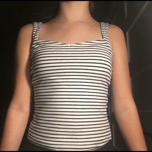 Black and white striped cami